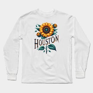 Houston Sunflower Long Sleeve T-Shirt